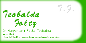 teobalda foltz business card